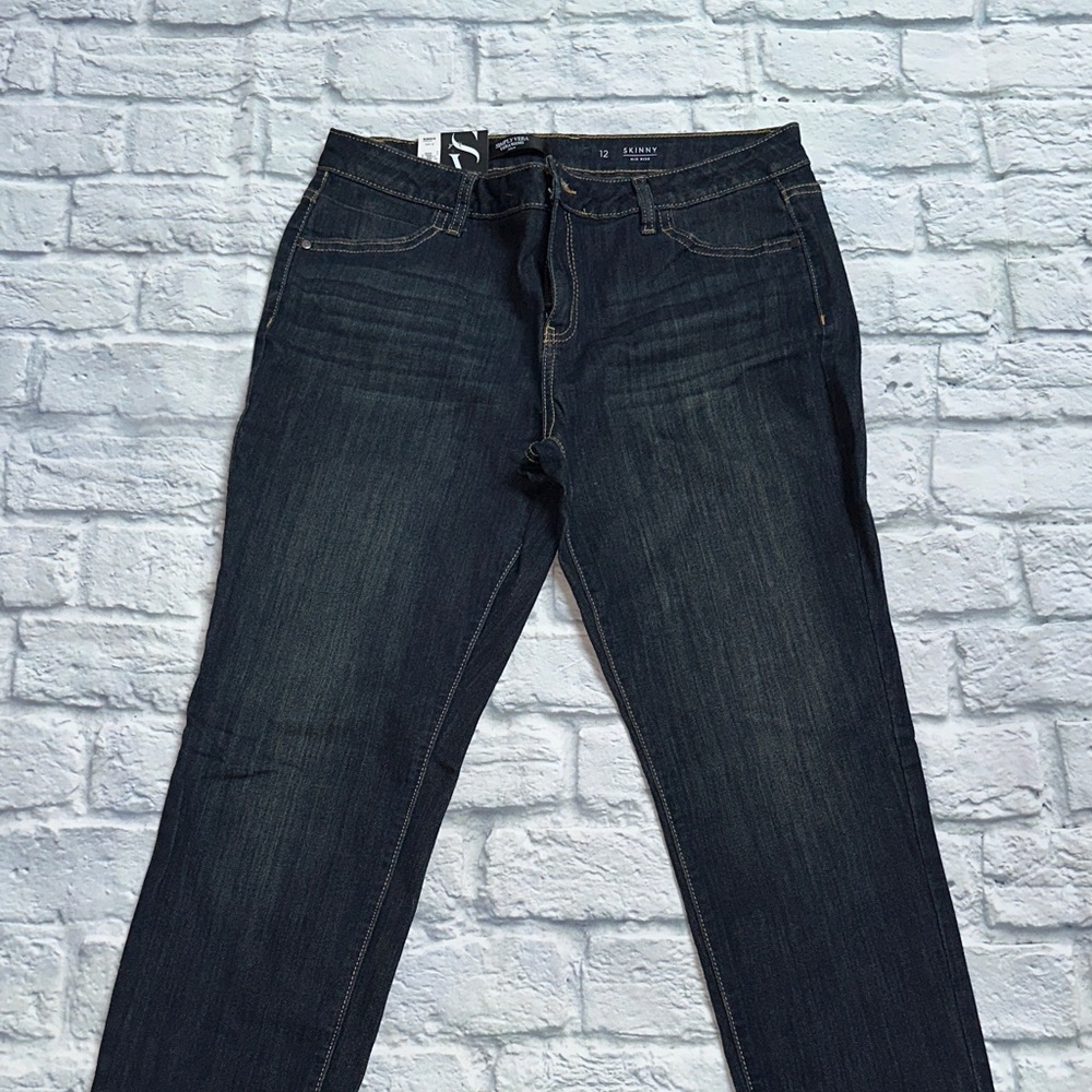 Simply Vera Vera Wang Women's Dark Blue Straight Leg Jeans